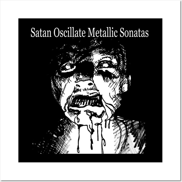 Satan Oscillate Metallic Sonatas - Horror Comic Wall Art by The Taoist Chainsaw